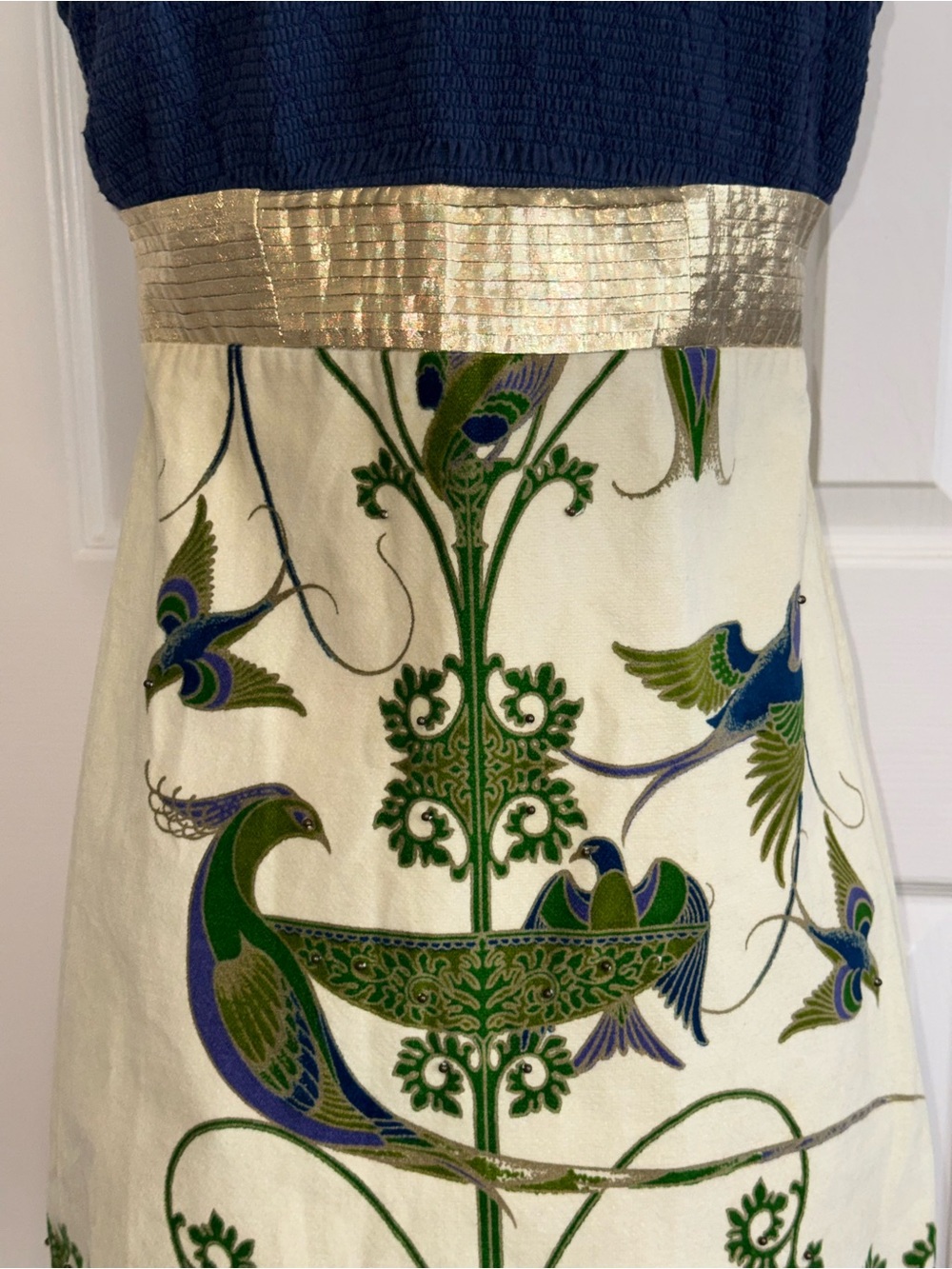 Free people Peacock bird print dress size 4
100% cotton smoked Boho. - Picture 3 of 9